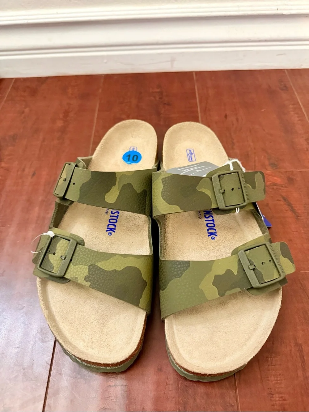 Birkenstock Arizona Camo Two-Strap Sandal - Olive Green